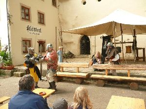 Ritterkampf mit Waib in Schandgeige